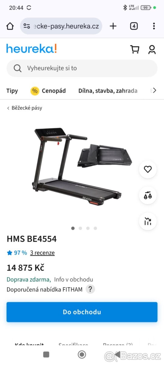 Běžecký pás HMS BE4554