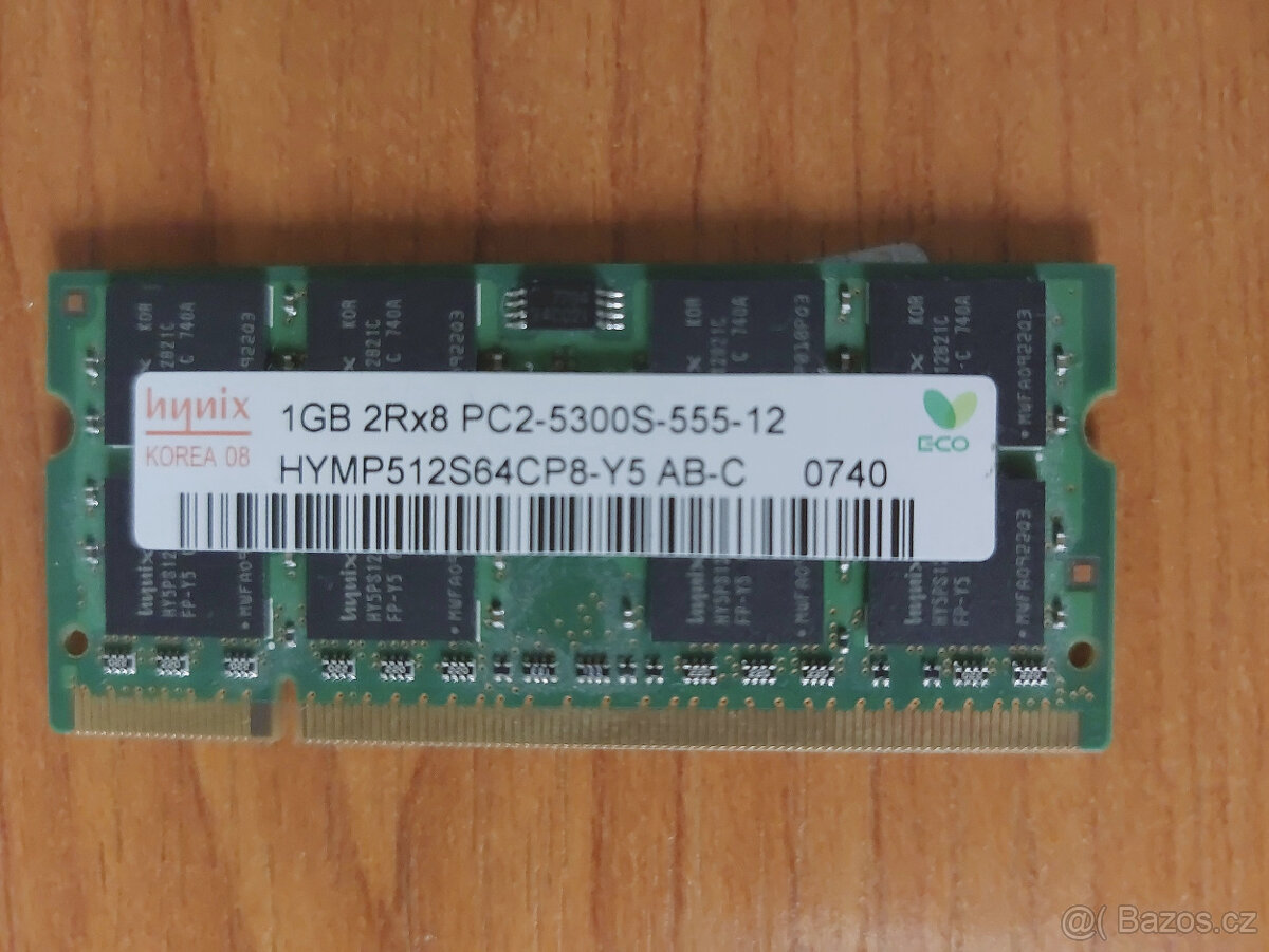 RAM Hynix 1GB 2Rx8 PC2-5300S-555-12