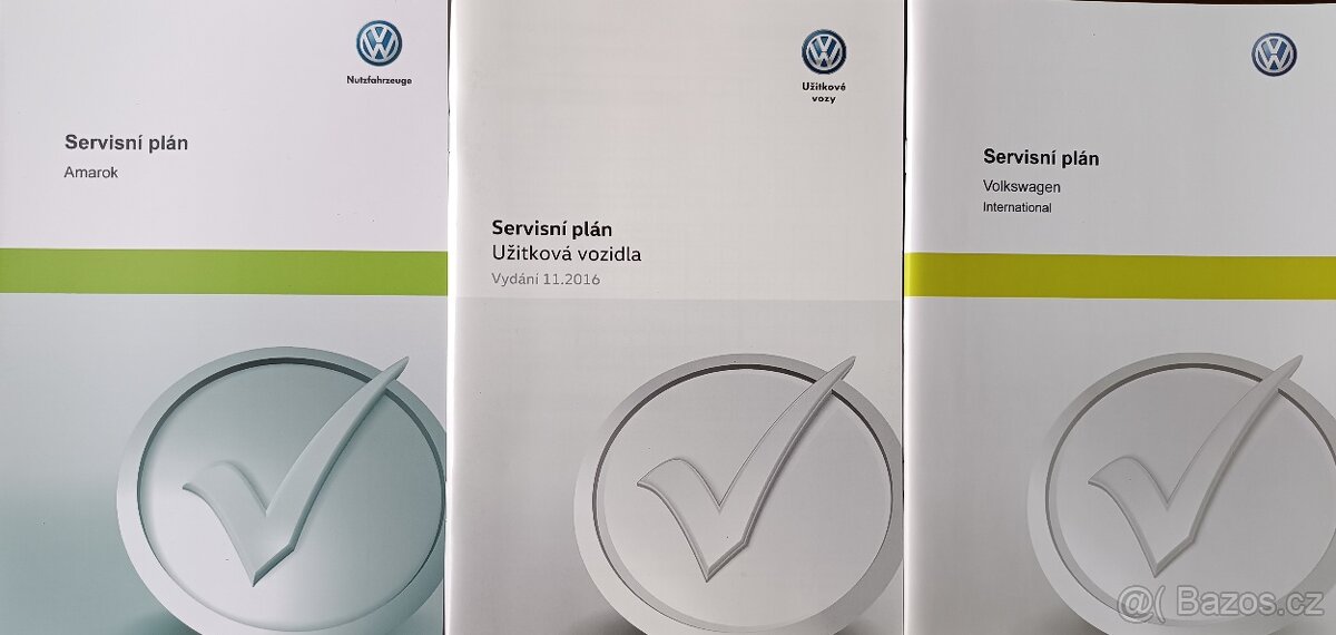 VW nevyplnene servisni knihy, navody k obsluze