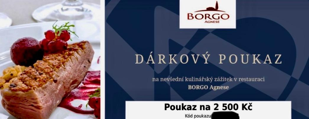 Dárkový poukaz do restaurace BORGO Agnese (Brno)