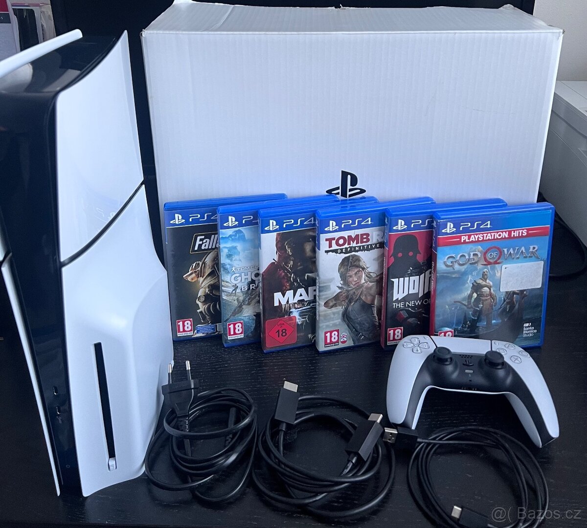 PS5 Slim 1TB s mechanikou v záruce + 6 her