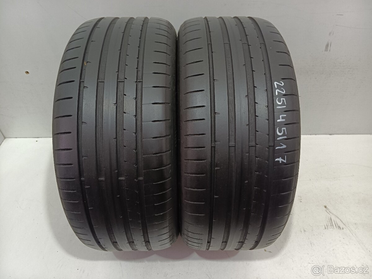 2ks letní pneu 225/45/17 Dunlop