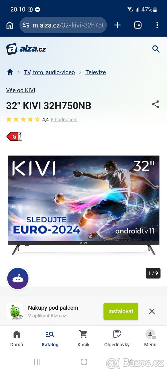 Tv kivi smart ve 4k 82cm tenká