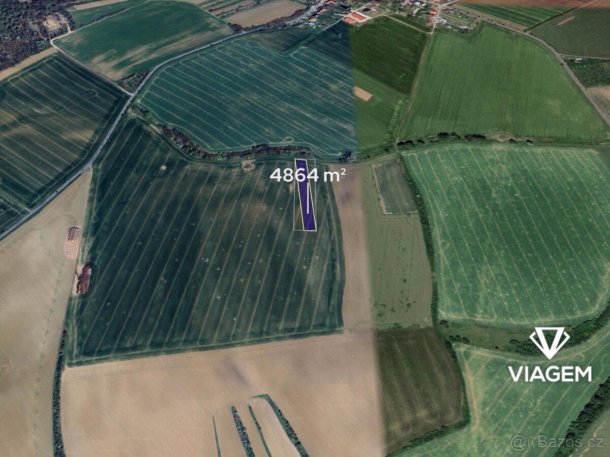 Pole 4 864 m², Podíl 20 % o výměře 973 m²