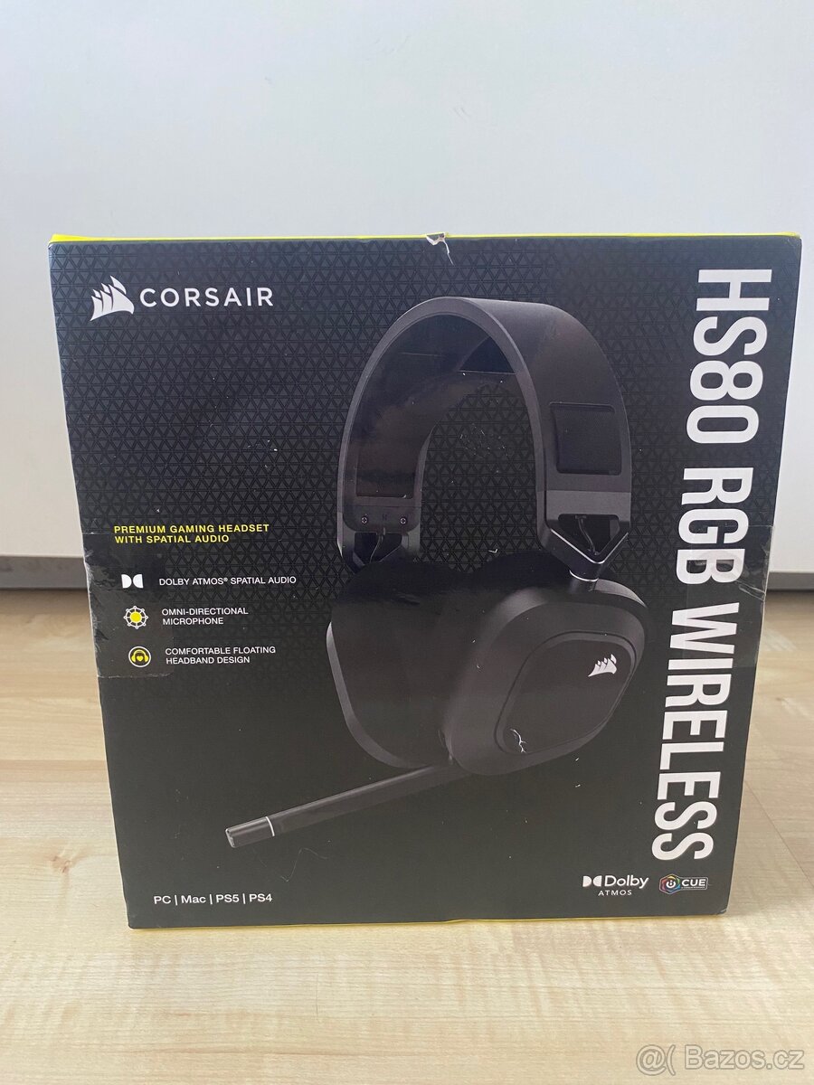Bezdrátová sluchátka Corsair HS80 RGB Wireless