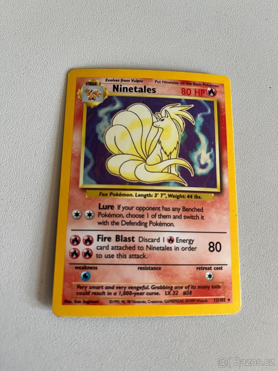 POKEMON NINETAILES VINTAGE 1999