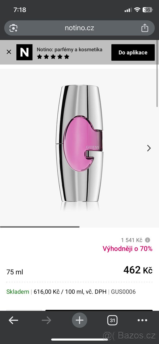 Parfémovaná voda Guess