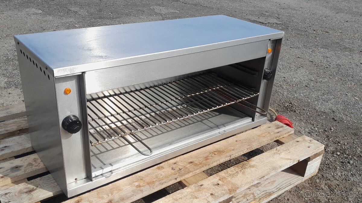 Nerezový velký gril salamander, 380 V, 4,5 Kw