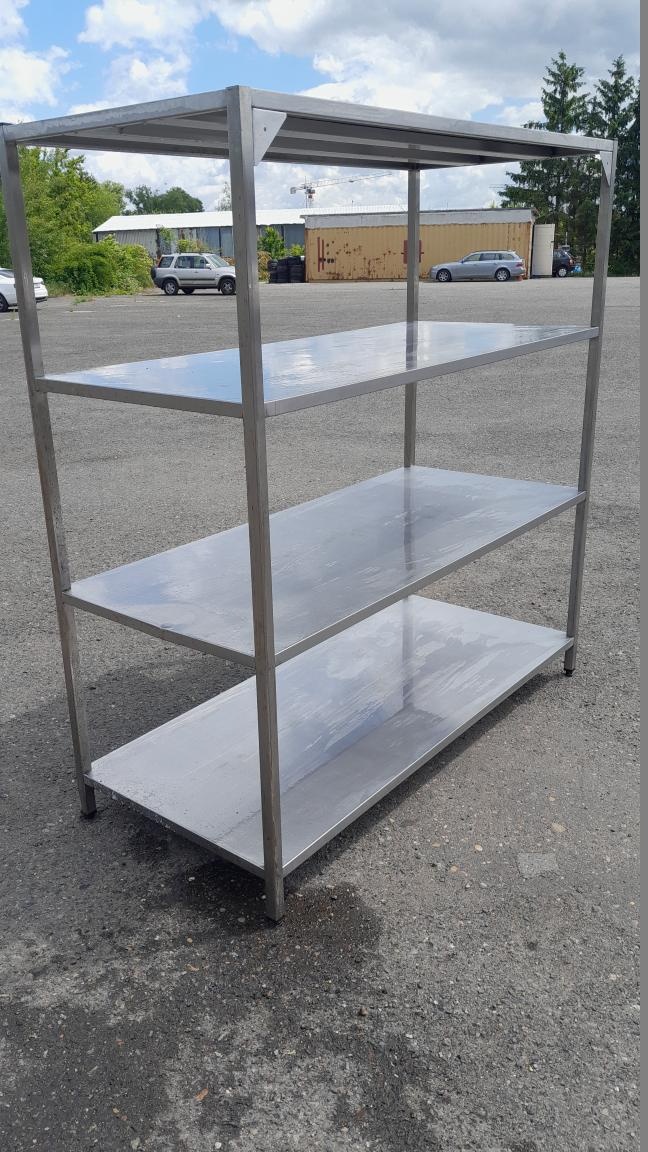 Nerezový regál s 4x polici 160x70x170 cm