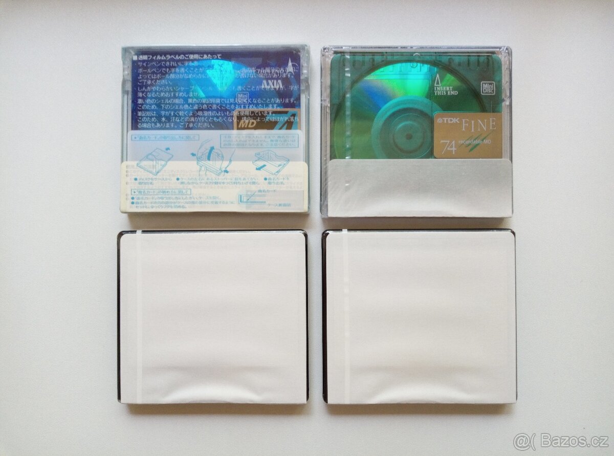 MiniDisc Axia MD 74, TDK Fine 74, Sony Prism 74 Japan