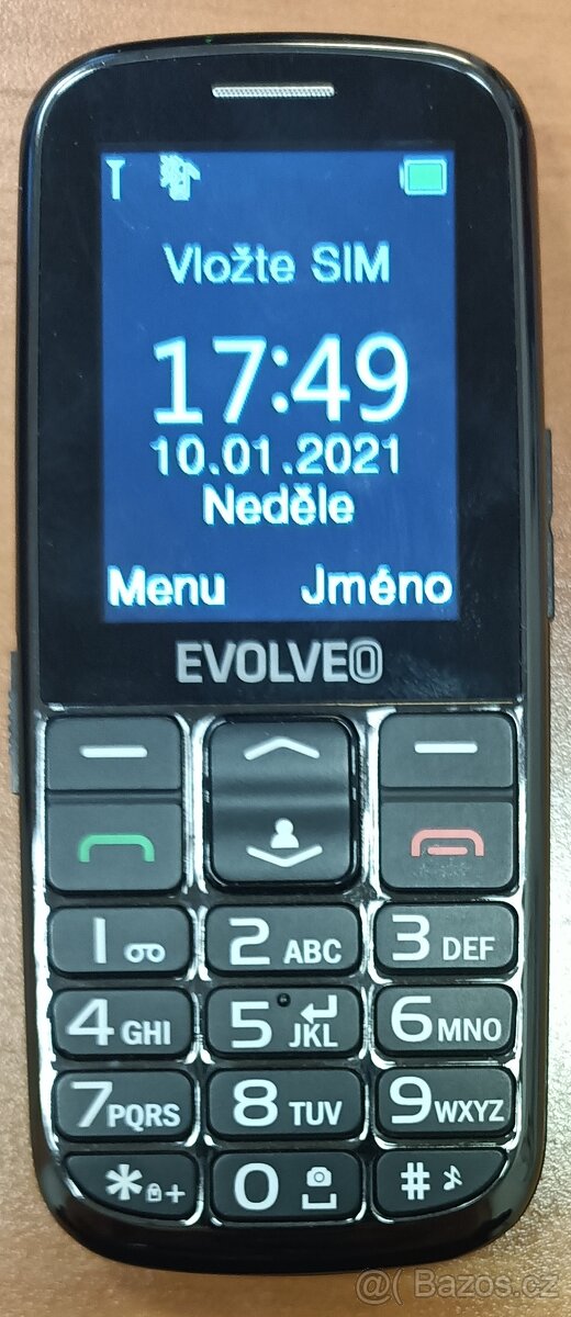 Seniorský telefon EVOLVEO - tlačítkový + SOS tlačítko