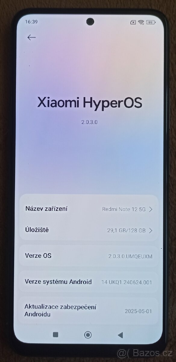 Mobilní telefon Xiaomi Redmi Note 12 5G, 4/128GB, JAKO NOVÝ