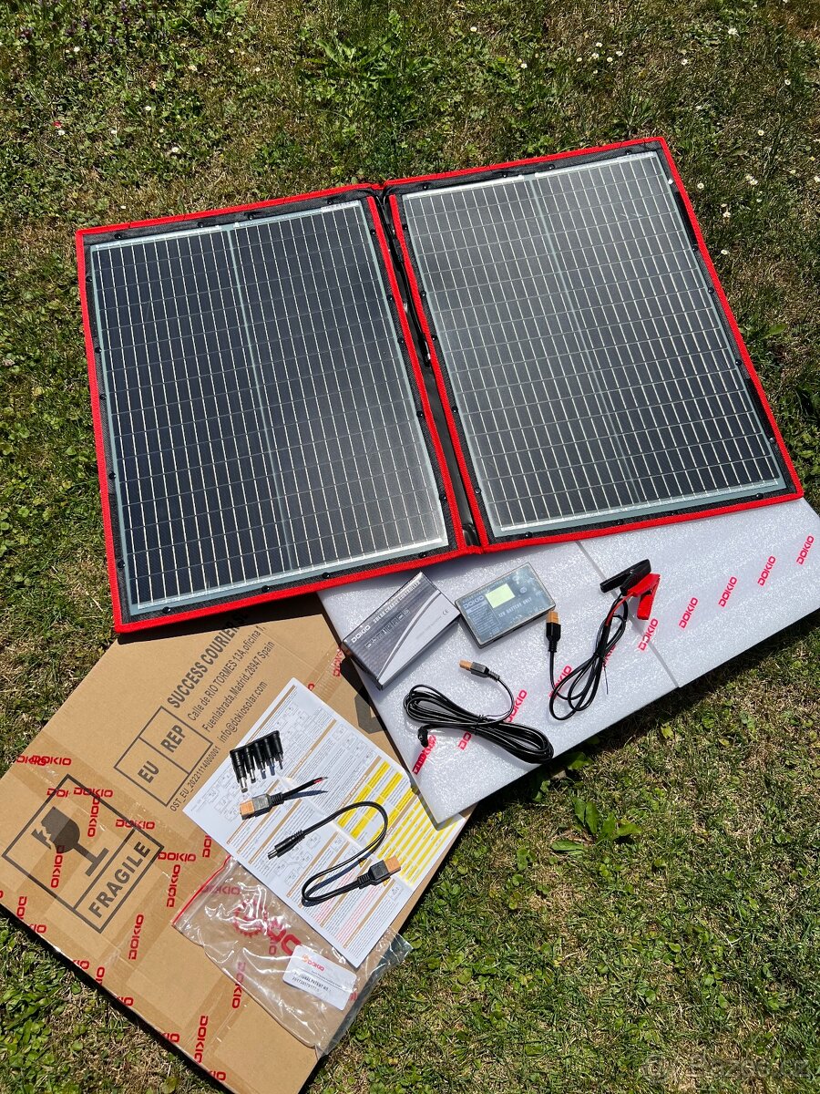 Solární panel 100W s měničem napětí