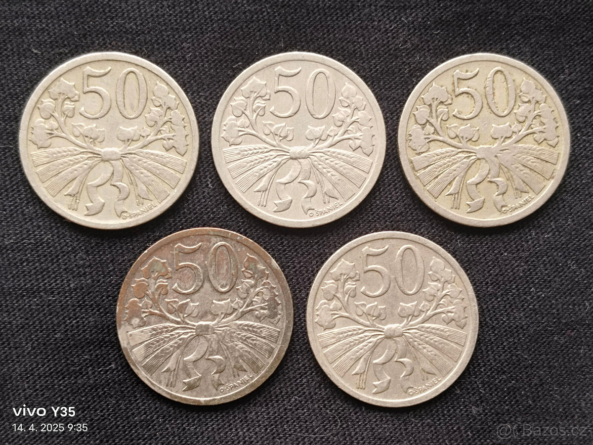 5x 50 hal 1921, 22, 24, 27R, 31