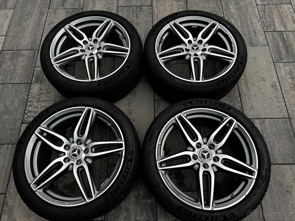 Originál alu kola Mercedes 5x112 R19 w213 zimní Michelin