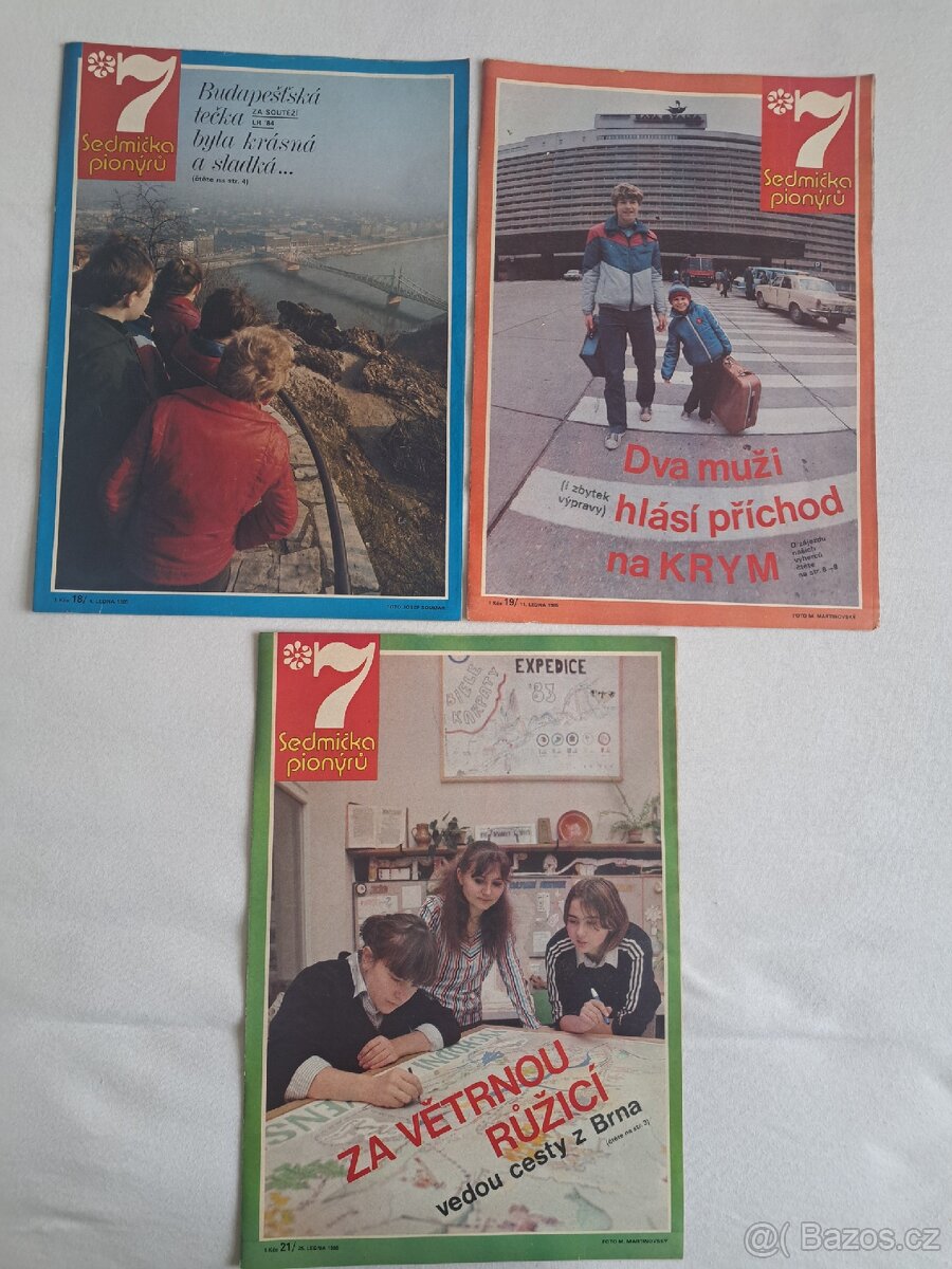 Sedmička pionýrů leden 1985 číslo 18, 19 a 21