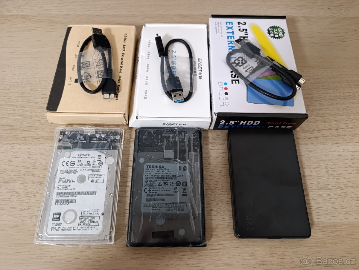 Externí disky 1TB a 500GB