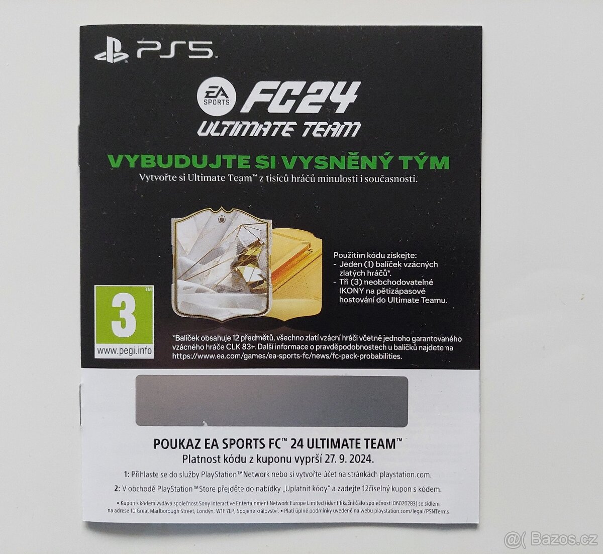 EA SPORT FC - prodam poukaz na plnou hru PS5