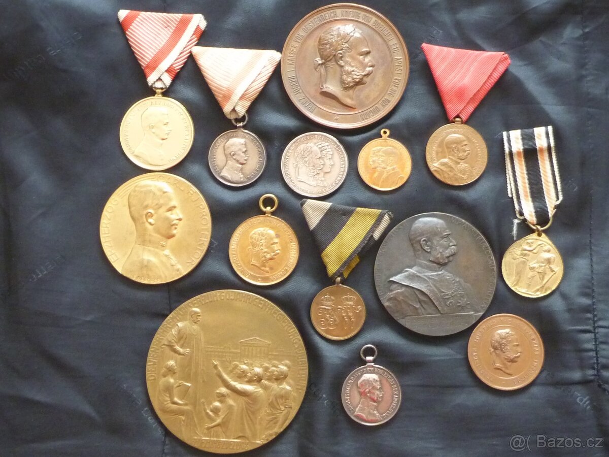 R-U konvolut medailí Franz Josef Rakousko-Uhersko celek