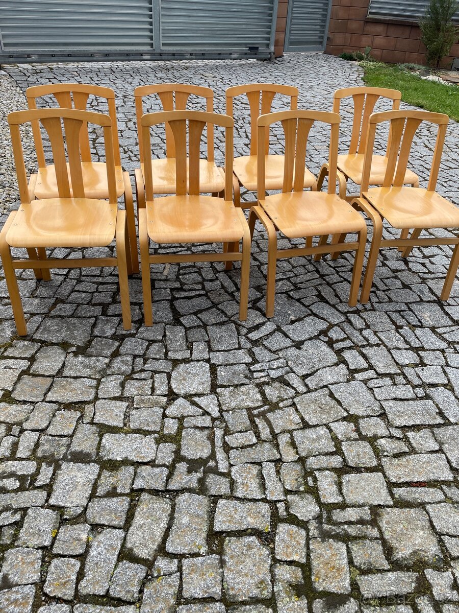 Židle dřevěné TON 8ks