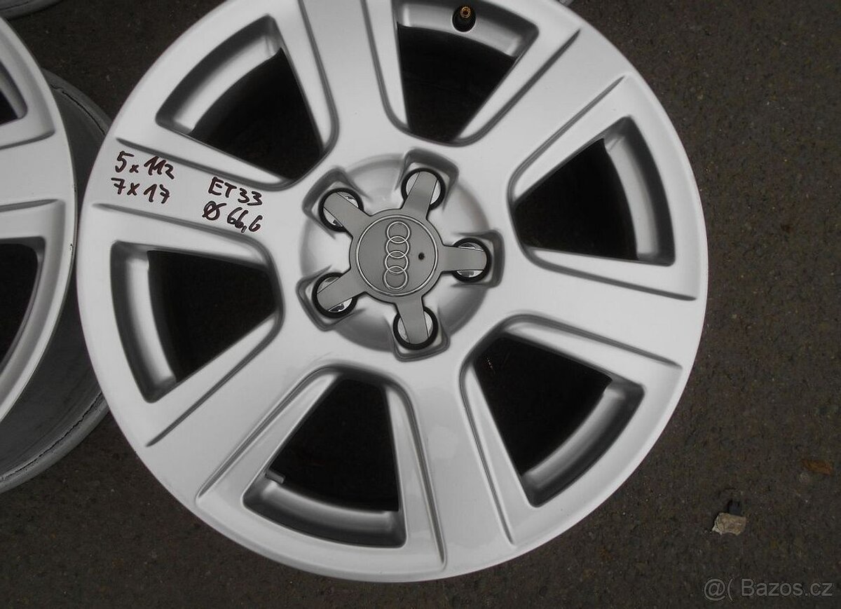 Alu disky originál Audi 17", 5x112, ET 33, šíře 7J