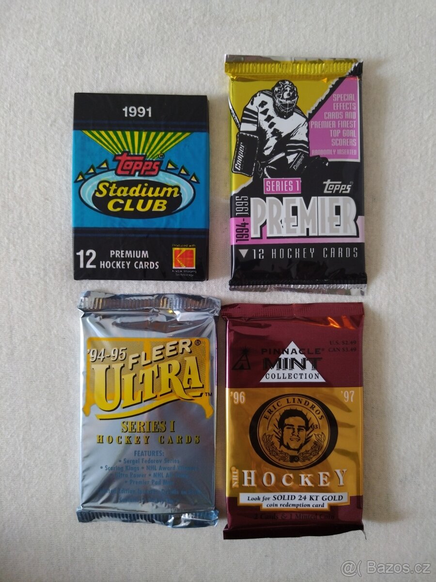 Hokejové karty NHL balíčky a boxy