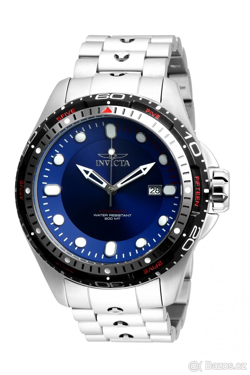 ze sbírky-Invicta Hydromax Automatic Blue Dial WR200