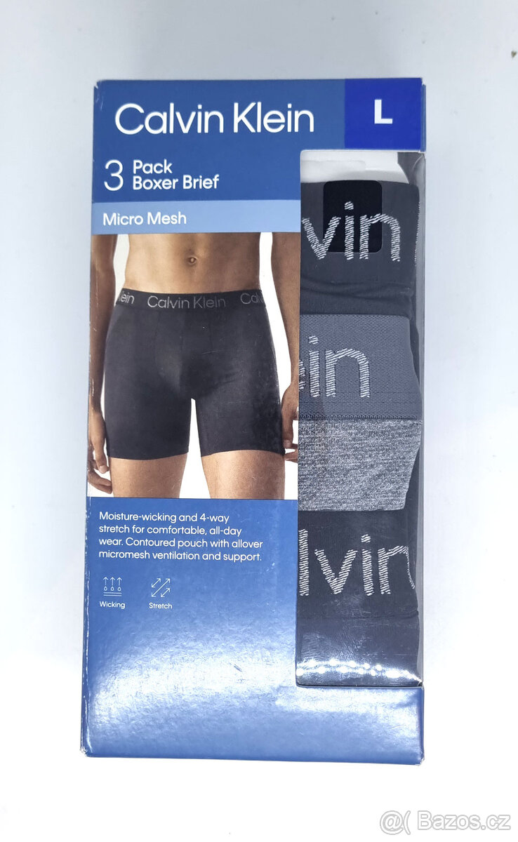 CALVIN KLEIN 3 Pack Boxer Brief L / BlackTurbu