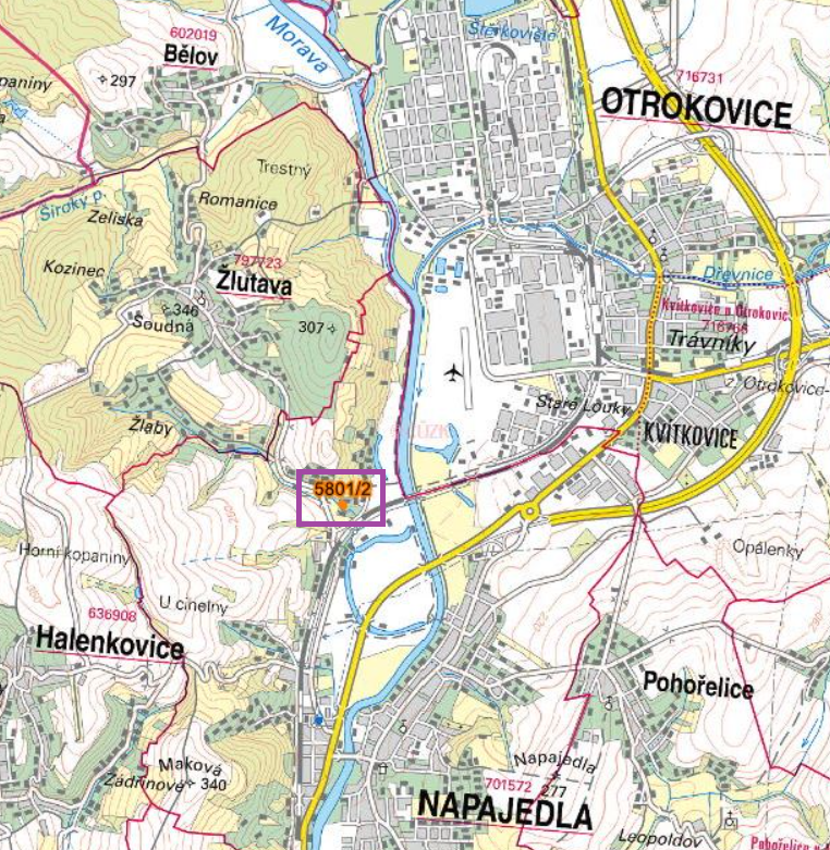 Prodej celého pozemku Dubová 1277 m² Chatová oblast