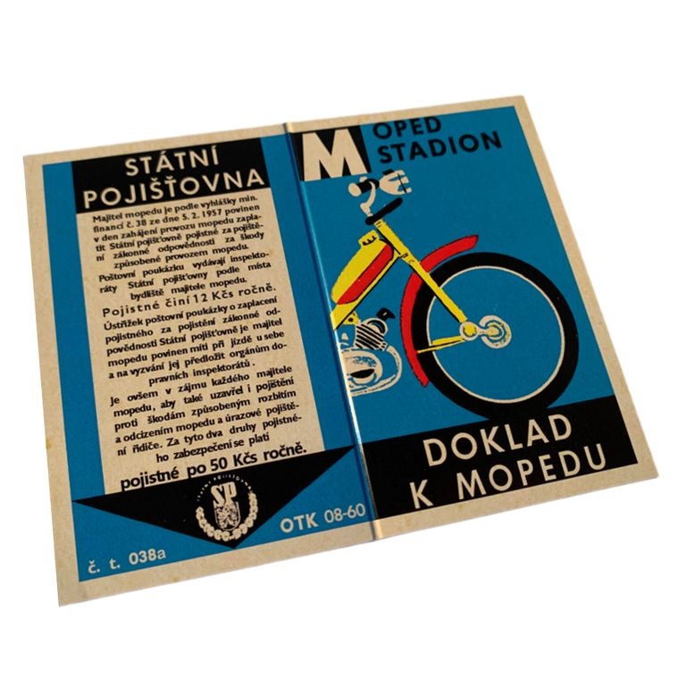 Kartička k mopedu Stadion S11