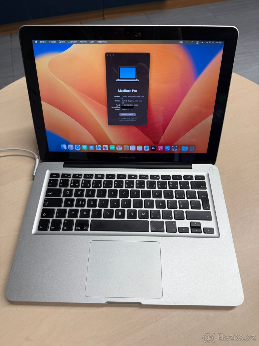 Macbook Pro 13 mid 2012 - i5 2,5, 16 G, 250 G SSD