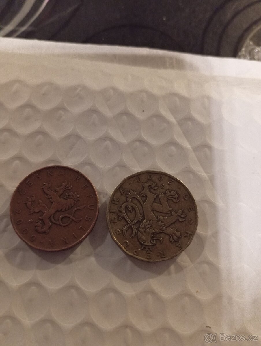 Vzácné mince 10 kč 20 kč
