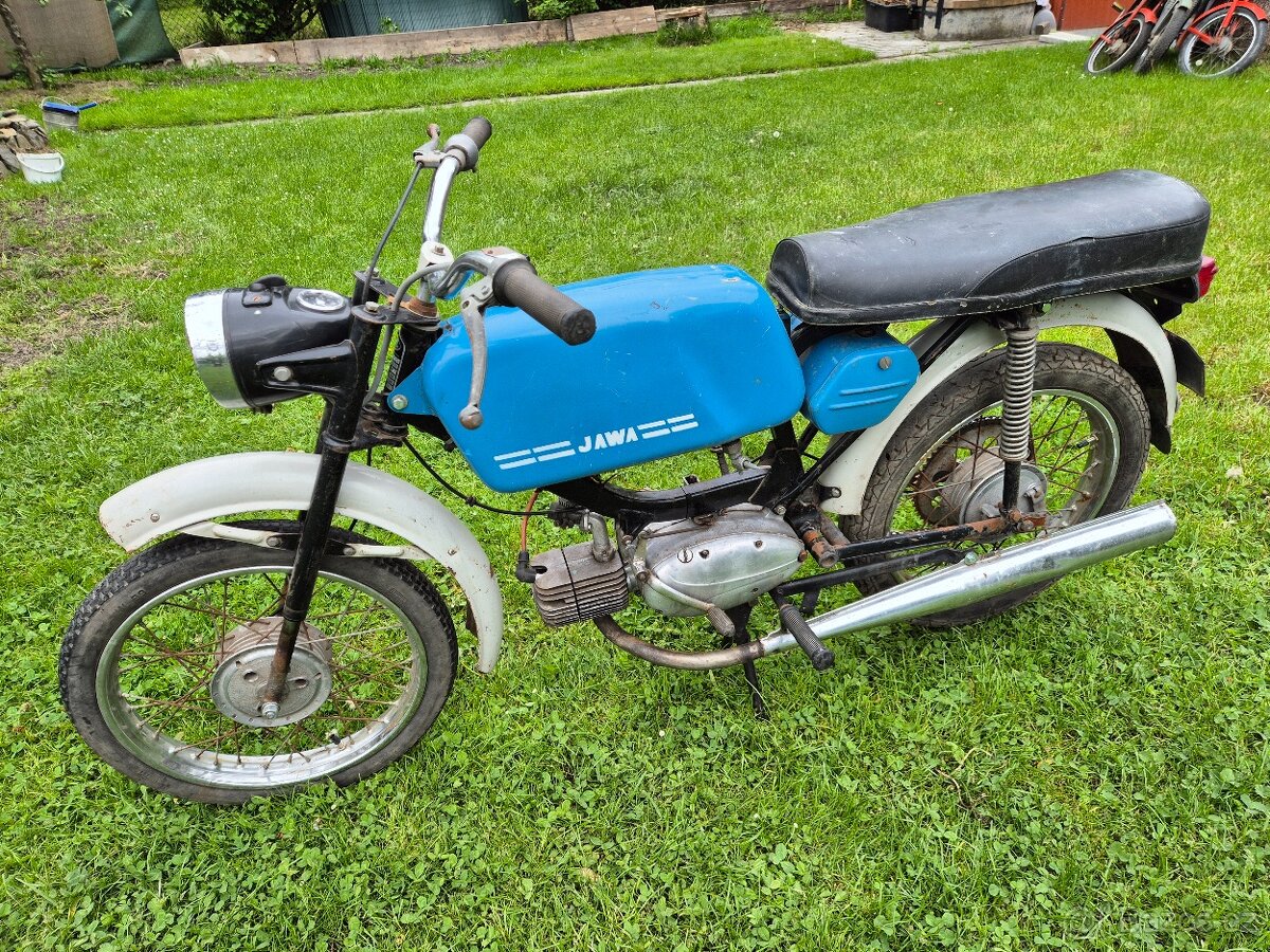 Jawa 23 Mustang bez TP, modrý původní zachovalý 11.