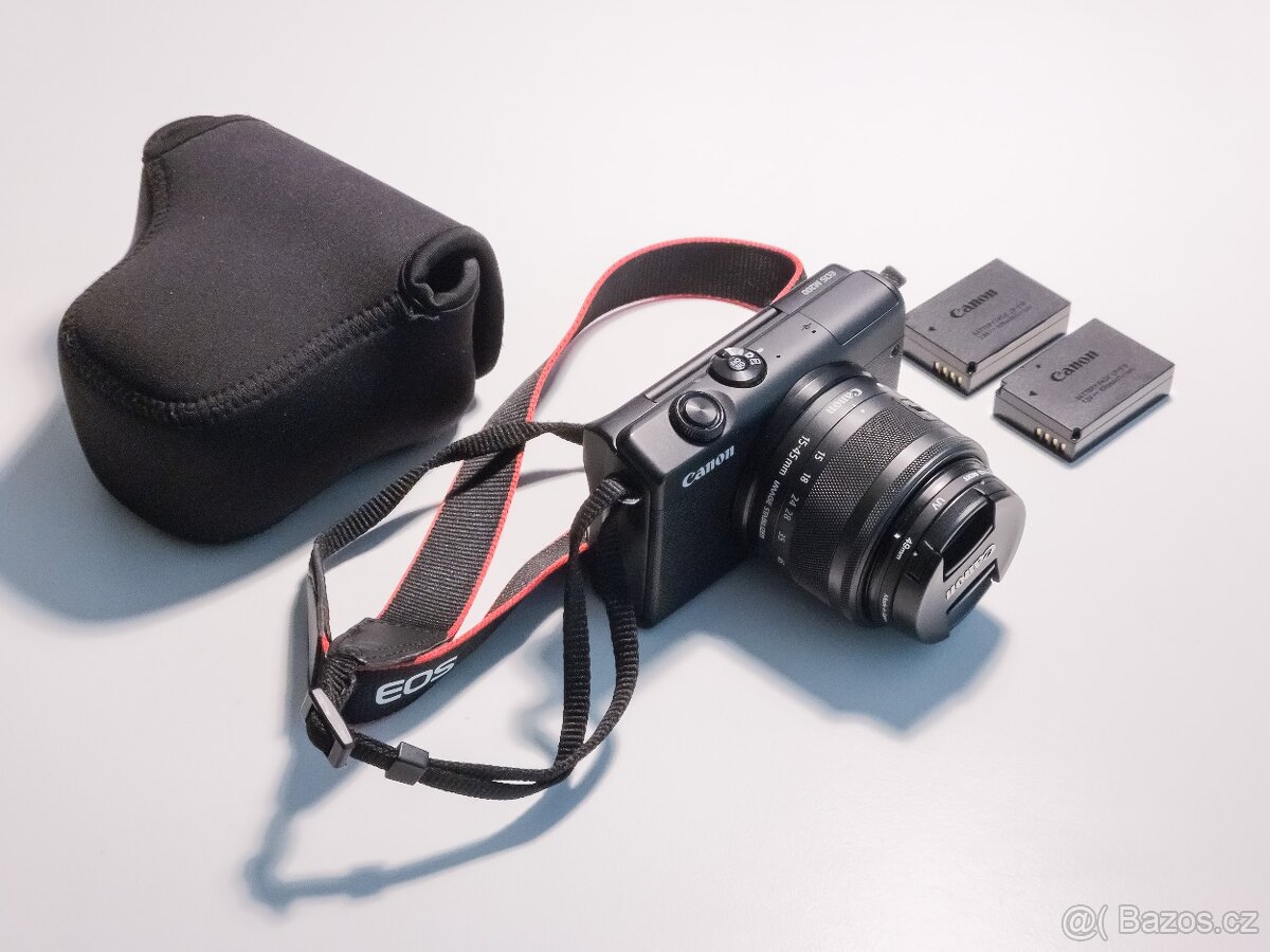 Canon M200, objektiv 15-45mm, příslušenství