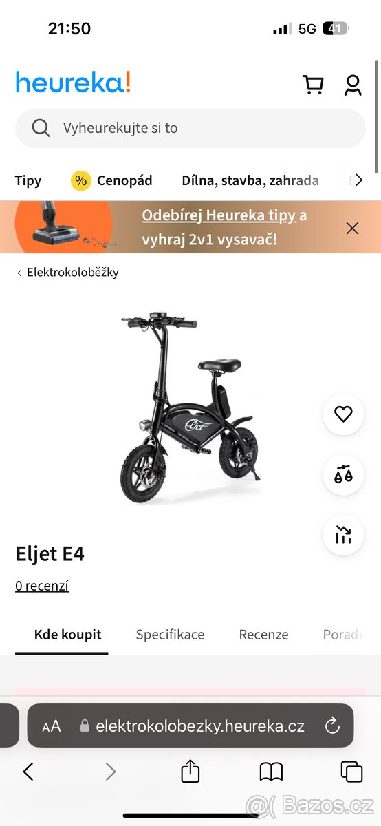 Elektro bike/koloběžka Eljet