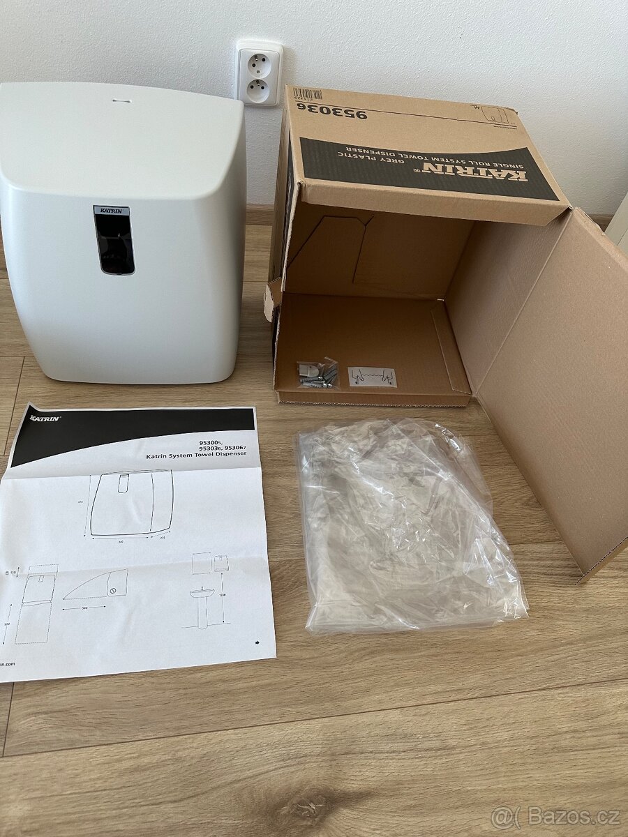 Zásobník na papírové ručníky v roli, KATRIN SYSTEM, plast, s