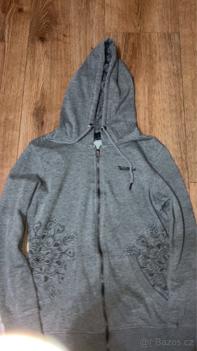 Dámská šedá mikina na zip