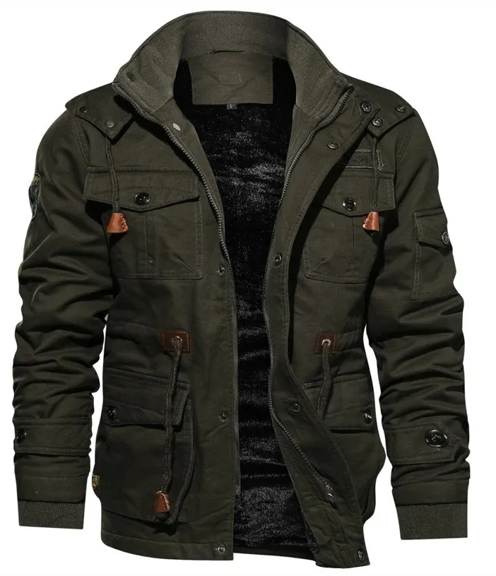 Zimní vojenská bunda s kožíškem