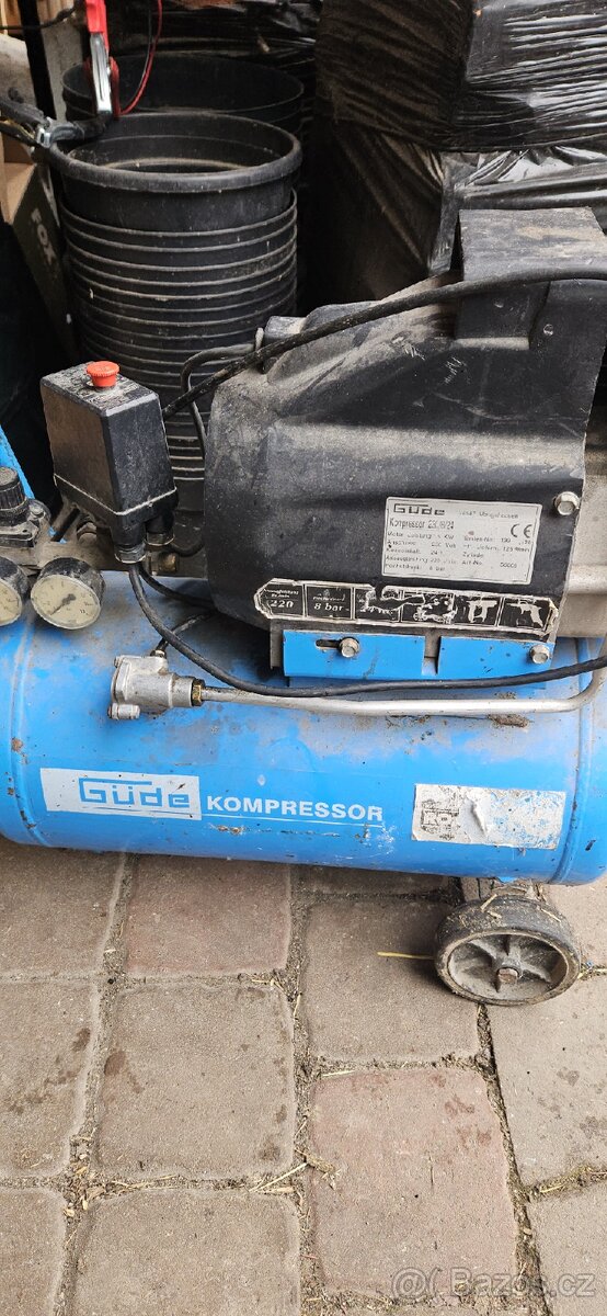 Prodám kompresor Gude - motor běží - děravá nádrž