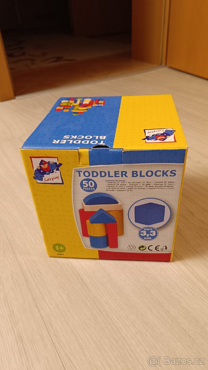 Dřevěné kostky toddler blocks
