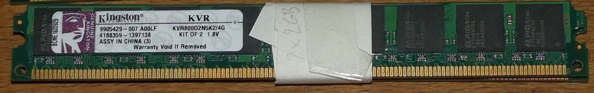 RAM Kingston DDR2 KVR800