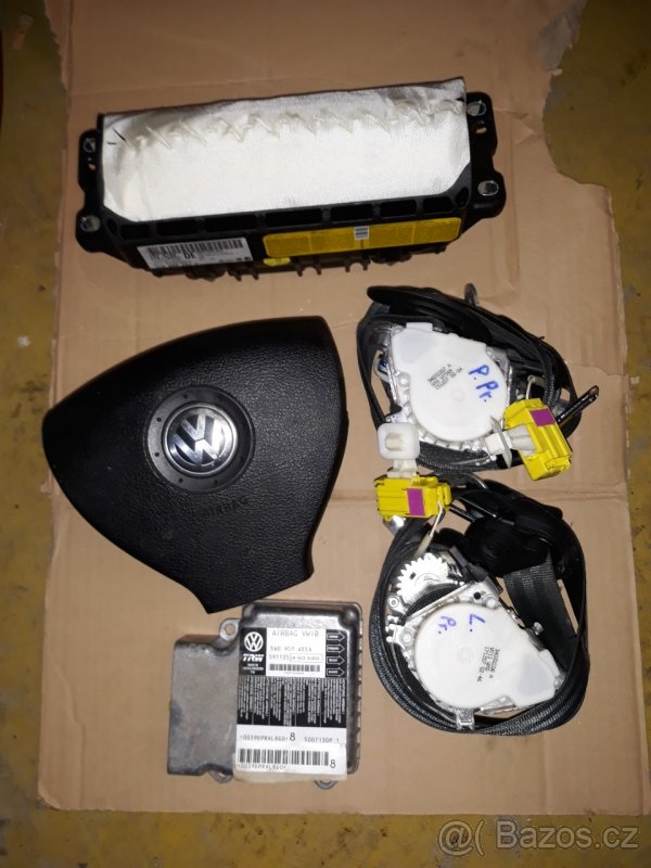 airbagy, bezpecnostni pasy, vw passat b6