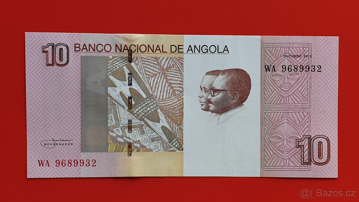 Bankovka ANGOLA 10 Kwanzas rok 2012 stav UNC