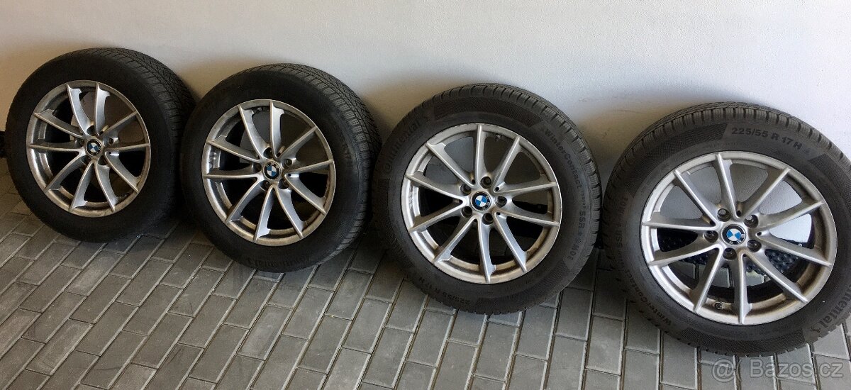 17" ALU KOLA BMW 225/55/17 NOVÉ ZIMNÍ PNEU + TPMS