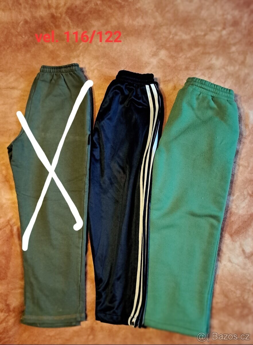 Klučičí kraťasy a tepláky vel. 116