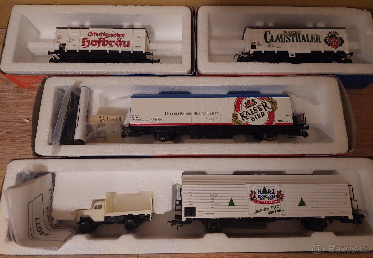 H0 Roco 4x pivní vůz - krásný stav s orig.obaly