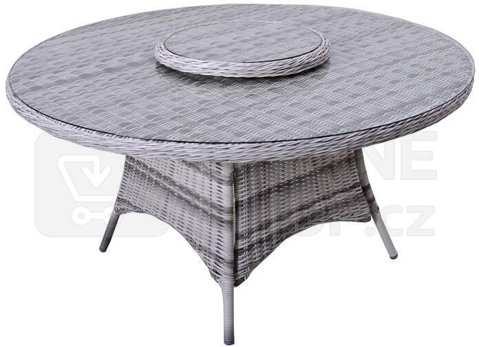 Luxusní ratanový stůl kulatý Ø 150 cm s nástavcem- 5.300 Kc