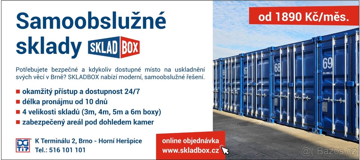 Samoobslužné skladové boxy a kontejnery v Brně - skladbox.cz