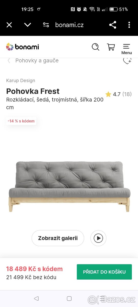 Futon, postel, sedačka