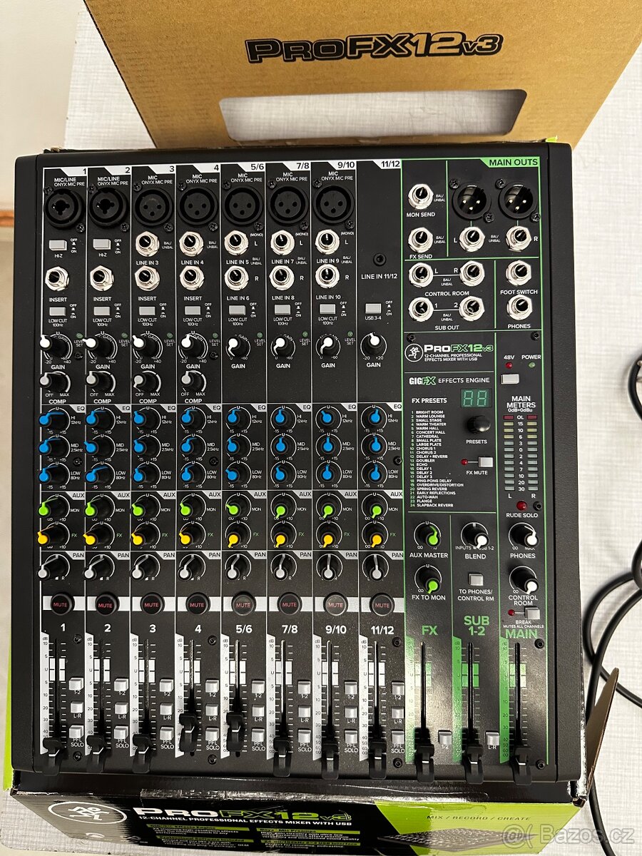 Prodám analogový mixpult Mackie PRO Fx12v3